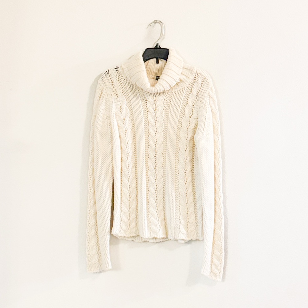 🌿Final Sale International‎ Concepts Wool Blend Cream Cable Knit Sweater